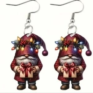 Christmas Colorful‎ Festive Gnome Fishhook Lightweight Earrings